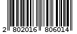 Γραμμωτός κωδικός 2802016806014