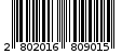 Γραμμωτός κωδικός 2802016809015