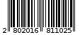 Γραμμωτός κωδικός 2802016811025