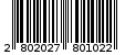 Γραμμωτός κωδικός 2802027801022