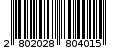 Γραμμωτός κωδικός 2802028804015