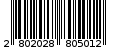 Γραμμωτός κωδικός 2802028805012