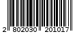 Γραμμωτός κωδικός 2802030201017