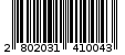 Γραμμωτός κωδικός 2802031410043