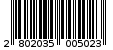 Γραμμωτός κωδικός 2802035005023
