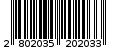 Γραμμωτός κωδικός 2802035202033