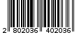 Γραμμωτός κωδικός 2802036402036