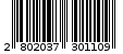 Γραμμωτός κωδικός 2802037301109