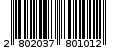 Γραμμωτός κωδικός 2802037801012