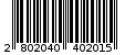 Γραμμωτός κωδικός 2802040402015