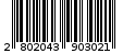 Γραμμωτός κωδικός 2802043903021