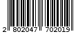 Γραμμωτός κωδικός 2802047702019