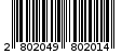 Γραμμωτός κωδικός 2802049802014