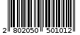 Γραμμωτός κωδικός 2802050501012