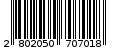 Γραμμωτός κωδικός 2802050707018
