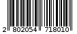 Γραμμωτός κωδικός 2802054718010