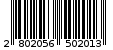 Γραμμωτός κωδικός 2802056502013