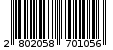 Γραμμωτός κωδικός 2802058701056