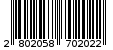 Γραμμωτός κωδικός 2802058702022