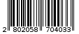 Γραμμωτός κωδικός 2802058704033