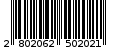 Γραμμωτός κωδικός 2802062502021