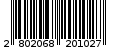 Γραμμωτός κωδικός 2802068201027