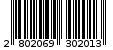 Γραμμωτός κωδικός 2802069302013