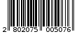 Γραμμωτός κωδικός 2802075005076
