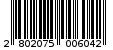 Γραμμωτός κωδικός 2802075006042