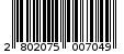 Γραμμωτός κωδικός 2802075007049