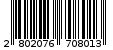 Γραμμωτός κωδικός 2802076708013
