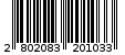 Γραμμωτός κωδικός 2802083201033