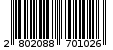 Γραμμωτός κωδικός 2802088701026