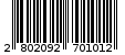 Γραμμωτός κωδικός 2802092701012
