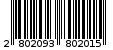 Γραμμωτός κωδικός 2802093802015
