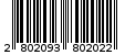 Γραμμωτός κωδικός 2802093802022
