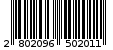 Γραμμωτός κωδικός 2802096502011