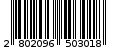 Γραμμωτός κωδικός 2802096503018