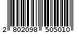 Γραμμωτός κωδικός 2802098505010