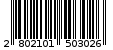 Γραμμωτός κωδικός 2802101503026