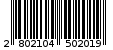 Γραμμωτός κωδικός 2802104502019