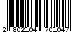 Γραμμωτός κωδικός 2802104701047