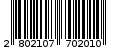 Γραμμωτός κωδικός 2802107702010