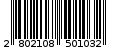 Γραμμωτός κωδικός 2802108501032
