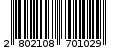 Γραμμωτός κωδικός 2802108701029