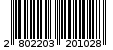 Γραμμωτός κωδικός 2802203201028