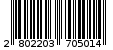 Γραμμωτός κωδικός 2802203705014