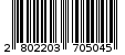 Γραμμωτός κωδικός 2802203705045