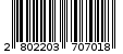 Γραμμωτός κωδικός 2802203707018