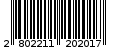 Γραμμωτός κωδικός 2802211202017